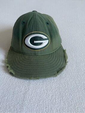 Vintage Reebok NFL Greenbay Packers Men’s Distressed Style Cap Hat Size 7 5/8